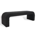 thumbnail image 6 of SAFAVIEH Couture Caralynn Solid Boucle Modern Bench, Black, 6 of 12