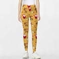 thumbnail image 1 of MKLEKYY Leggings Leggings para mujer Leggings casuales para hacer ejercicio Pantalones con estampado navideño de bloques de color Leggings suaves y elásticos, 1 of 3