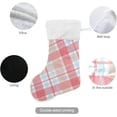 thumbnail image 3 of Colorful Blue Plaid Christmas Stockings Christmas Presonalized Large Stocking Sock, Set of 1 Xmas Party Winter Decor Candy Bag Family Holiday Gift, 17.7 Inch, 3 of 7