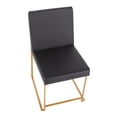thumbnail image 6 of LumiSource Gold Metal, Black PU High Back Fuji Dining Chair - Set of 2, 6 of 11