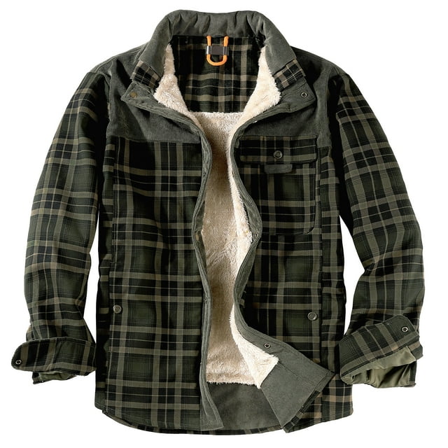 Men's Winter Jacket Jacket Plaid Plus Velvet Plus Size Winter Windproof And Warm Hooded Pure Cotton
