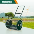 thumbnail image 2 of Topcobe 24" Peat Moss Spreader with Upgrade Side Latches and U-shape Handle, Metal Mesh Basket, Comfort Grip Handles, and Compost Spreader for Lawn and Garden, Green, 2 of 9