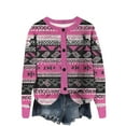 thumbnail image 3 of Wiyuqeen Christmas Tree Knit Cardigans for Women Crewneck Button Down Ribbed Knit Cardigans Long Sleeve Lightweight Jacket Coats, 3 of 5
