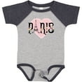 thumbnail image 3 of Inktastic Paris Pink Heart Eiffel Tower with Flowers Boys or Girls Baby Bodysuit, 3 of 5