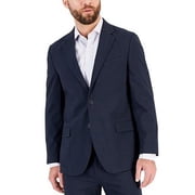 Nautica Men's Modern-Fit Bi-Stretch Fall Suit Jacket Blue Tick 46R B4HP $395