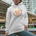 thumbnail image 2 of Pumpkin Spice and Everything Nice with Autumn or Fall Latte Cup Art Merch Gift, White Hooded Sweatshirt or Hoodie, Medium, 2 of 5