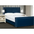 thumbnail image 2 of Elle Wingback Upholstered Queen Bed, Navy Blue, 2 of 12