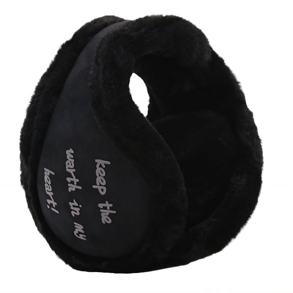 TELOLY Ear Warmers for Women,Secure Rear Strap Ear Muffs for Kids,Comfortable Hairstyle Fit Womens Ear Muffs,Black