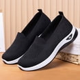 thumbnail image 5 of Willtoo Orthopedic Slip on Walking Shoes for Women Comfortable Embroidered Arch Support Wide Width Work Sneakers Nurse Shoes for Women Black 7 Wide, 5 of 7