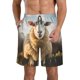 thumbnail image 1 of Balery Cute Prairie Sheep Herd Traje de Baño Estilo Hawaiano para Hombre, Shorts de Secado Rápido con Bolsillos-3X-Large, 1 of 6