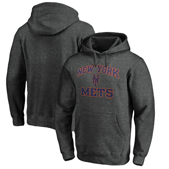 Men's Charcoal New York Mets Heart & Soul Pullover Hoodie