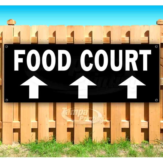 Food Court 13 oz Vinyl Banner With Metal Grommets