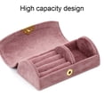 thumbnail image 3 of ENTASSER Plush Velvet Travel Jewelry Box Organizer | Travel Jewelry Case, Jewelry Travel Organizer | Small Jewelry Box for WomenStyle 2, 3 of 5