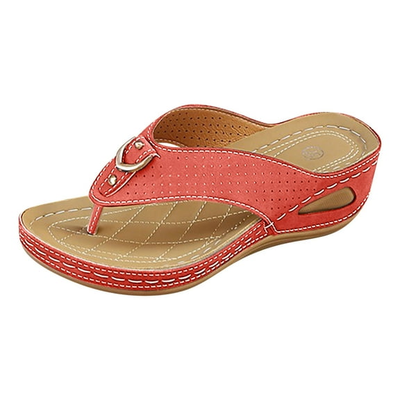 Fukaraa Women's Wide Width Sandals Orthopedic Arch Support Plantar Fasciitis Comfort Summer Shoes