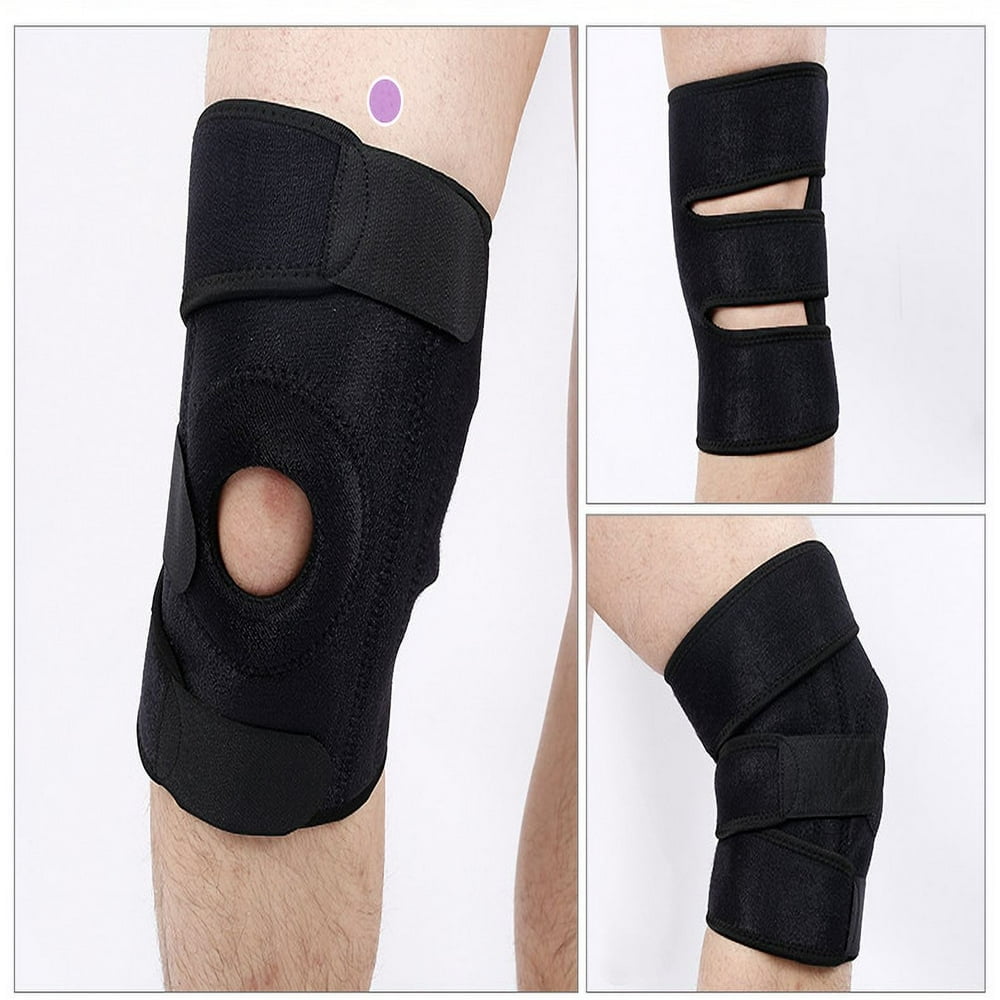 EIMELI 2 Pack Knee Brace with Lateral Stabilizers for Meniscus Tears Knee Pain ACL Medial Collateral Ligament Injury Recovery Adjustable Knee Support for Men Women for Knee Pain Support F