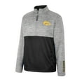 thumbnail image 2 of Men's Colosseum Gray Iowa Hawkeyes John Half-Zip Jacket, 2 of 3
