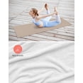 thumbnail image 4 of Beige Solid Color Yoga Towel for Hot Yoga Non Slip, Aesthetics Contemporary Luxury Yoga Mat Towel Absorbent Yoga Sweat Towels Microfiber Hot Yoga Blanket for Bikram Pilates 26"x70", 4 of 7