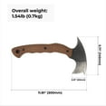 thumbnail image 2 of Hand Forged Camp Hatchet 11.81", Small Axe w/ Polymer Composite Handle, Camping Axe, 2 of 10