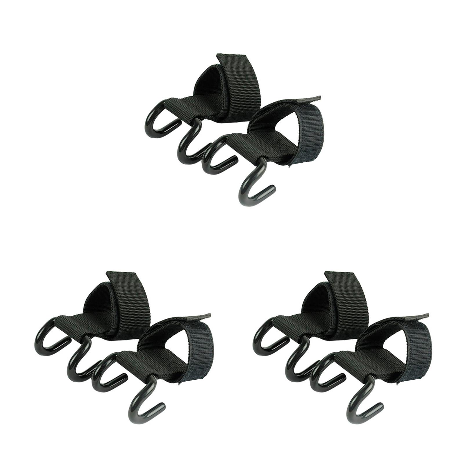 FESTFENDS Lifting Grip Wrist Straps Heavy Duty Adjustable Steel Black 3Pcs