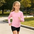 thumbnail image 3 of Yhhting Big Girls Tops Long Sleeve Crew Neck Solid Color Top Girls Breathable Lightweight Play And Sports Daily Top, 11-12 Years, 3 of 5