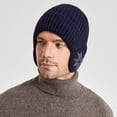 thumbnail image 5 of Bonnet d'Hiver Tricoté avec Cache-Oreilles Extensibles Bonnet de Ski, 5 of 5