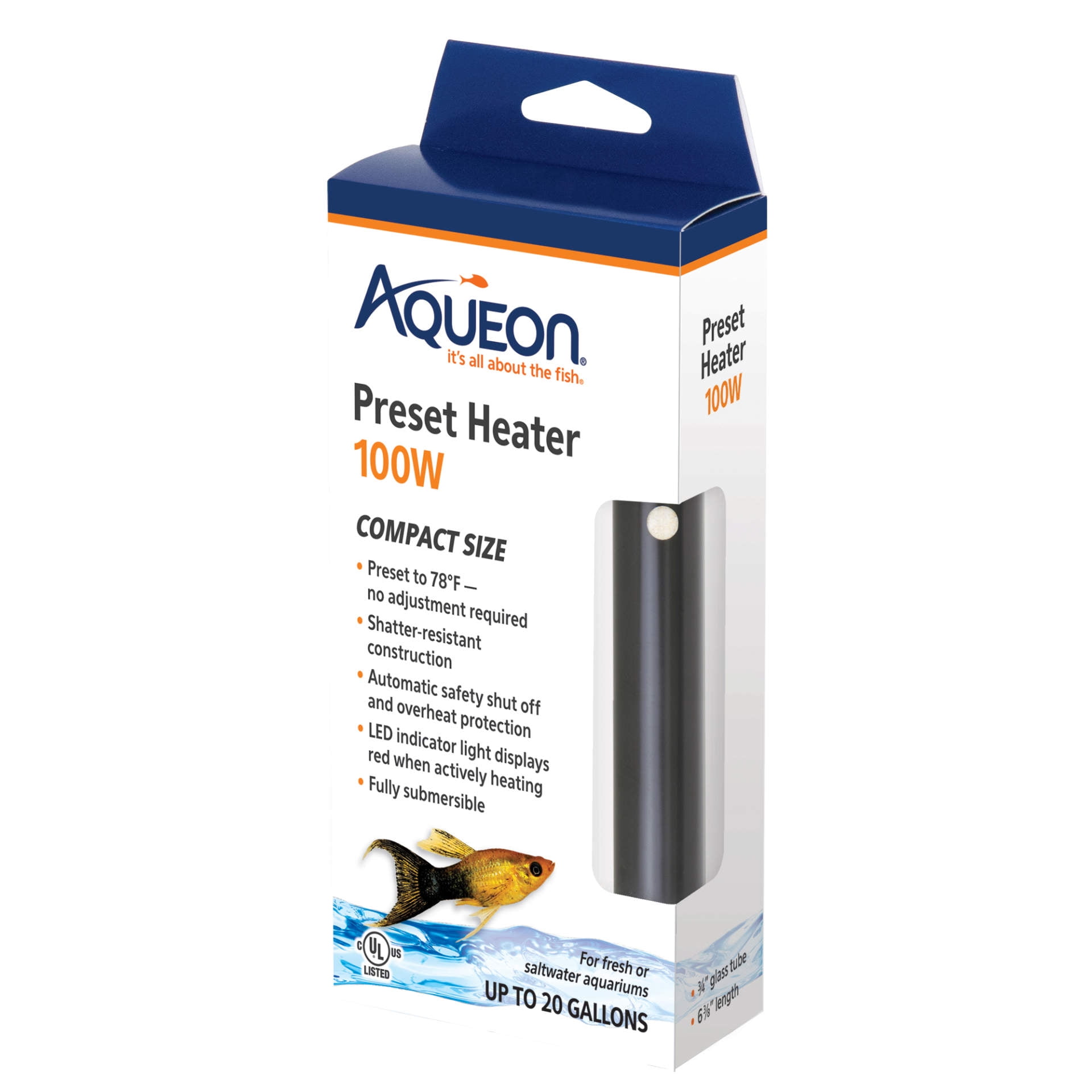 Aqueon Preset Aquarium Heater 100 Watts
