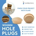 thumbnail image 6 of Wood Hole Plugs 1/4 inch, Pack of 250 Maple Button Top Wood Plugs for Screw Holes, by Woodpeckers, 6 of 8