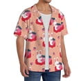 thumbnail image 2 of Sikiie Bunny And Strawberry Men's Wrinkle Free Untucked Cuban Shirt Business Casual Button Down Shirts Short Sleeve Shirt3X-Large, 2 of 5