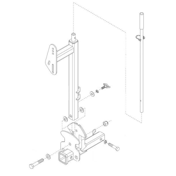 Roadmaster 195125 Spare Tire Carrier for Vans, SUVs and Class B