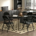 thumbnail image 5 of VECELO 5-Piece Card Table and Chair Set, 33.8" Square Table and Set of 4 Chairs with Padded Seat, Black, 5 of 9