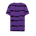 thumbnail image 5 of Tittly T Shirts for Women V Neck T Shirts Women's Fashion Casual Striped Button Short Sleeve Top T Shirt Graphic Tees Tshirts Shirts Purple L, 5 of 5