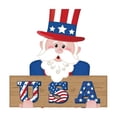 thumbnail image 2 of Patriotic Wooden Hanging Sign Flag Wood With Rope For 4th Of July Front Porch Home Deco, 2 of 6