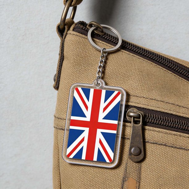 Flag Keychain Set Flag Acrylic Key Ring Pack For Bags Keys Travel Gifts