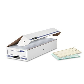 Bankers Box Stor/File Storage Box Letter/Legal Lift-Off Lid White/Blue 4/Carton