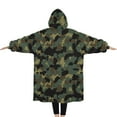 thumbnail image 2 of Wearable Adult Blanket Hoodie - Flannel Blanket Hoodie with Pockets -Sherpa Giant Hoodie Blankets for Women Men, 2 of 3