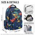 thumbnail image 3 of Jeiento Dinosaur Backpack for Boys, Blue 17 Inch Lightweight School Bag for Elementary Grades 3-6, Personalized Bag with 600D Breathable & Pockets, 3 of 7