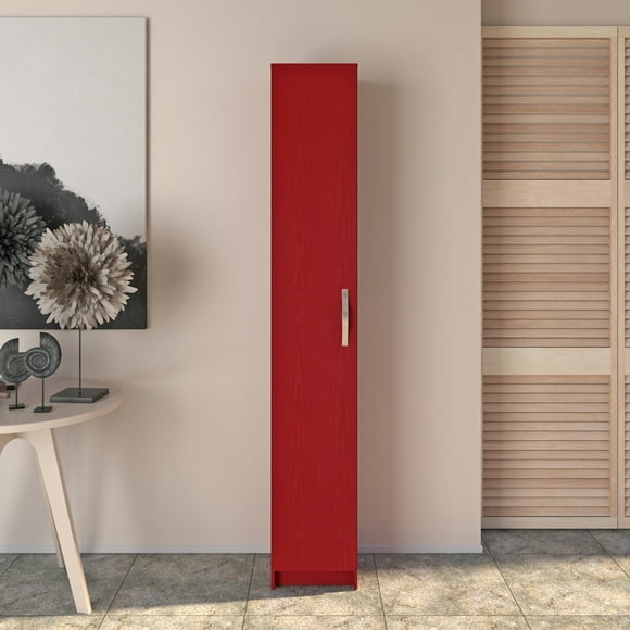 Gabinete Alacena Playcon Dublín Estante con Puerta 5 Espacios Rojo