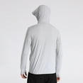 thumbnail image 6 of YLSDY Men Sun Protection Shirt Zip Up UPF 50+ Sun Hoodie Lightweight Long Sleeve Cool Hooded for Hiking Fishing Outdoor Gray XXXL, 6 of 7