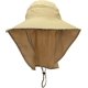 thumbnail image 2 of Sombrero de color caqui con protección UV neutra, protección para el cuello de 25 cm y ala ancha de 11 cm para caza, pesca, acampada y jardinería al aire libre. Circunferencia de la cabeza: 56 cm., 2 of 5