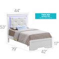thumbnail image 2 of Glory Furniture Verona Wood Twin Size Bed White Pearlescent, 2 of 2