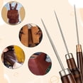 thumbnail image 3 of 3 Pcs Awl Tool Set Leather Scratch Awl Tool Stitching Sewing Awl with Wooden Handle Piercing Awl Needle Tools, 3 of 7