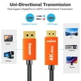 thumbnail image 4 of DP Displayport to HDMI Adapter Cable 6FT 4K@60Hz, Ixever Display Port to HDMI Cable Cord UHD 4K for Monitor, Projector, DP to HDTV, 4 of 6