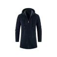 thumbnail image 3 of YODETEY Men'S New Autumn Long Casual Solid Color Hooded Knitted Cardigan Jacket Dark Gray XL, 3 of 5