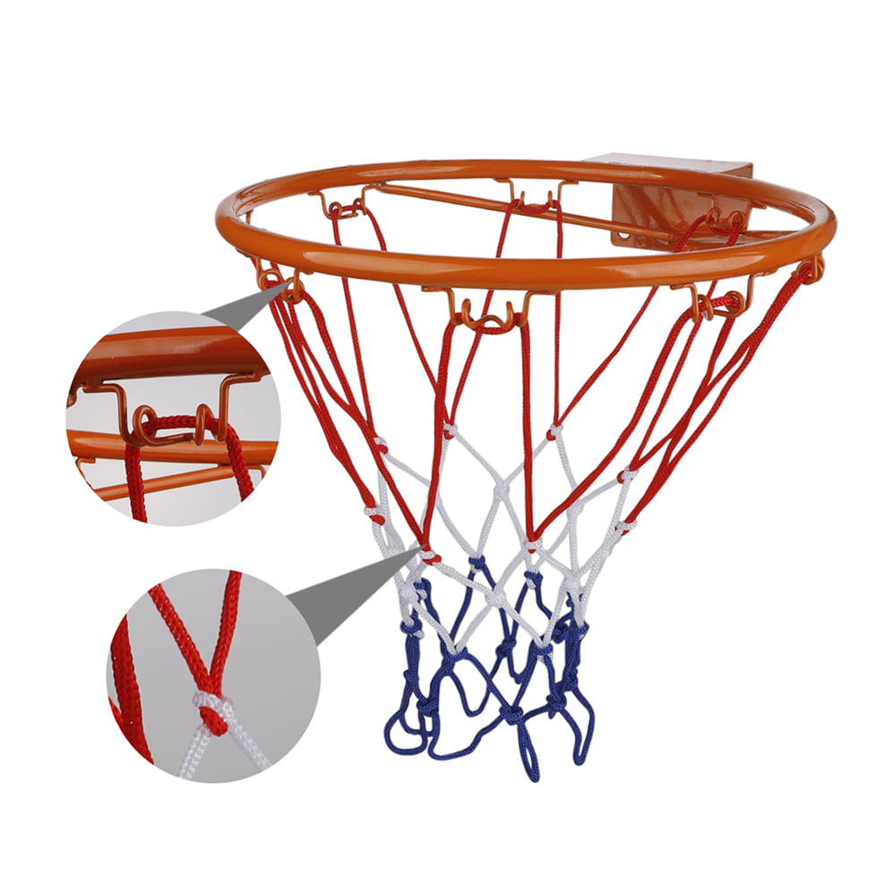 32cm Hanging Basketball Wall Mounted Goal Hoop Rim Net Sports Netting Indoor 