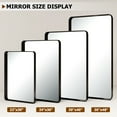 thumbnail image 5 of BEAUTYPEAK Bathroom Mirror 24x36 inch, Modern Round Corner Vanity Wall Mirror,Black, 5 of 8