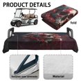 thumbnail image 6 of Yuyamidu Skull Golf Cart Seat Covers Red Rose Club Car Cushion Covers Winte Flannel Golf Cart Seat Towel Blanket, 6 of 8