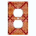 thumbnail image 2 of Metal Light Switch Plate Cover Elegant Burgundy Diamond Cross Gate Damask DAM073, 2 of 13