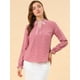 thumbnail image 3 of Blusa con volantes y lazo Allegra K Corazones rosados M para mujer, 3 of 6