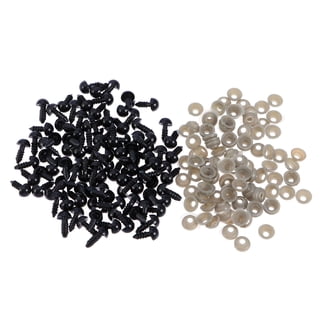 Cousin DIY Occhielli Solidi Per Cucito - 8 Pezzi Da 9 Mm In Nero, Per Bambole, Giocattoli E Abbigliamento