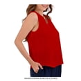 thumbnail image 3 of Blusa George para Mujer, Blusa sin Manga Cuello Mau sin Pinza Rojo Talla M, 3 of 4